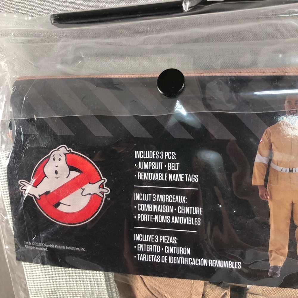 GhostBusters Men’s Tan Jumpsuit Halloween Costume Size Adult Plus 2XL 48-52 - Picture 6 of 6
